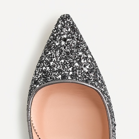 New JCREW Elsie Pumps in Gunmetal Glitter - Picture 3 of 6